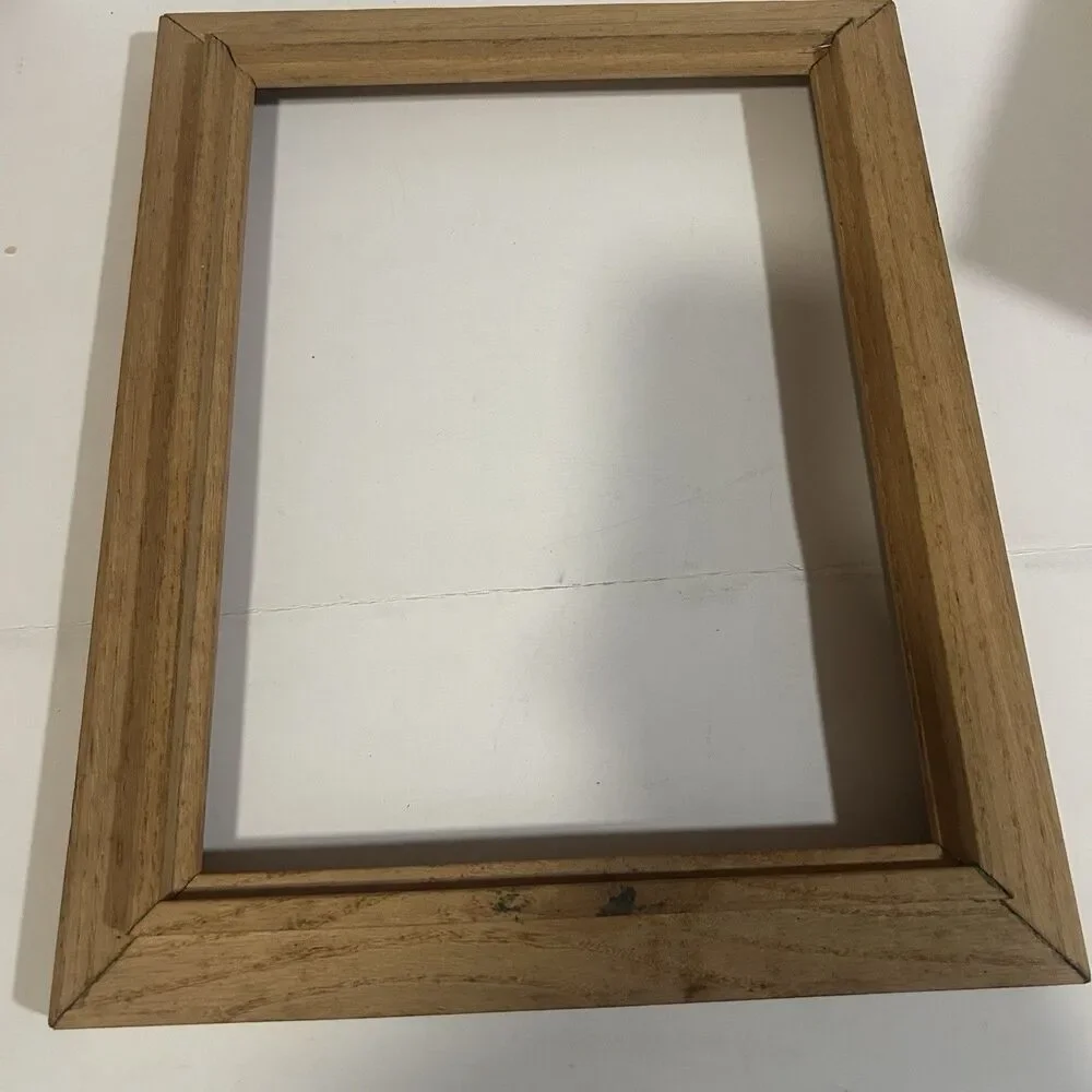 Vintage Wood Picture Frame 9x12 Opening 11.5x14.5 Empty Frame